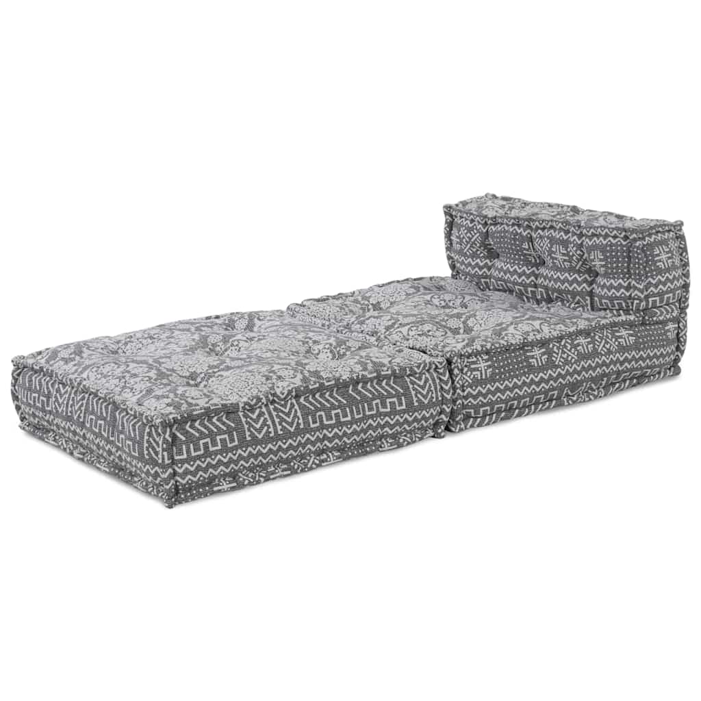 Unità di Divano Modulare Tessuto Grigio Chiaro 70 x 70 x 56 cm