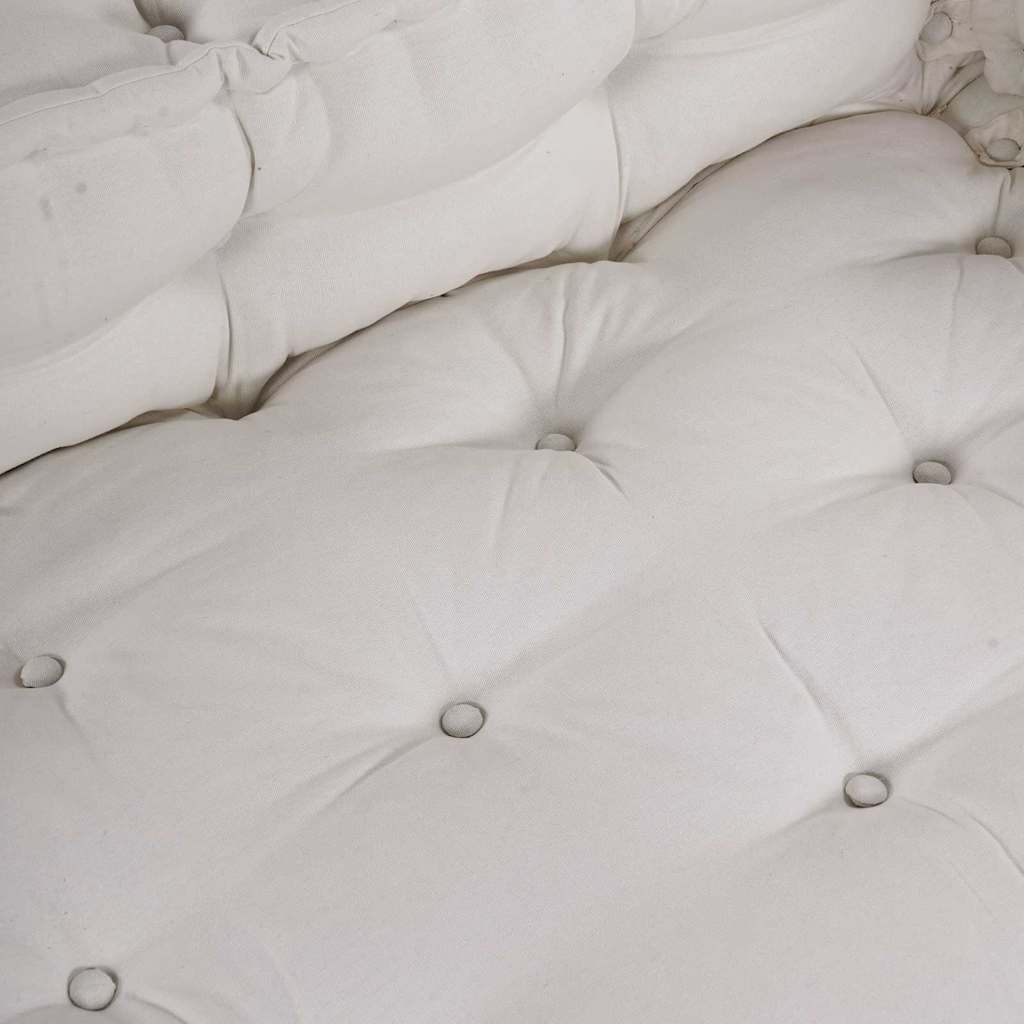 Cuscino per Divano Pallet 3 pz Tessuto Crema 120 x 80 x 34 cm