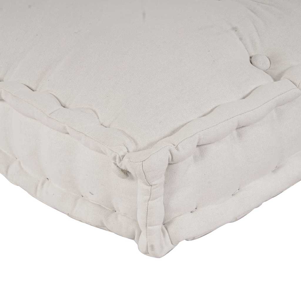 Cuscino per Divano Pallet 3 pz Tessuto Crema 120 x 80 x 34 cm