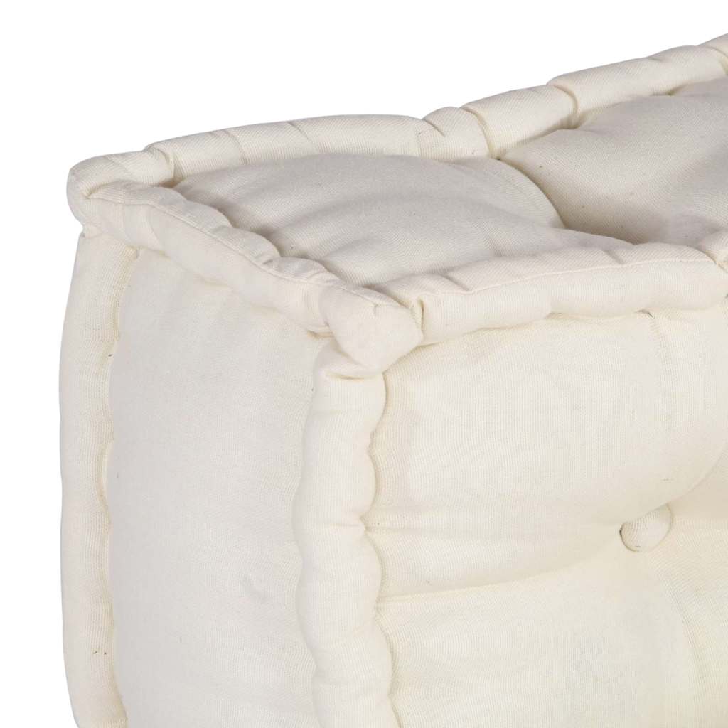 Cuscino per Divano Pallet 2 pz Tessuto Crema 120 x 80 x 38 cm