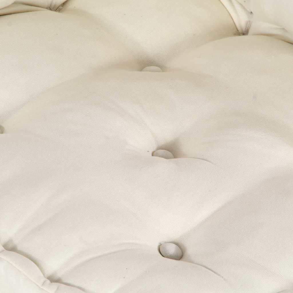 Cuscino per Divano Pallet 2 pz Tessuto Crema 120 x 80 x 38 cm