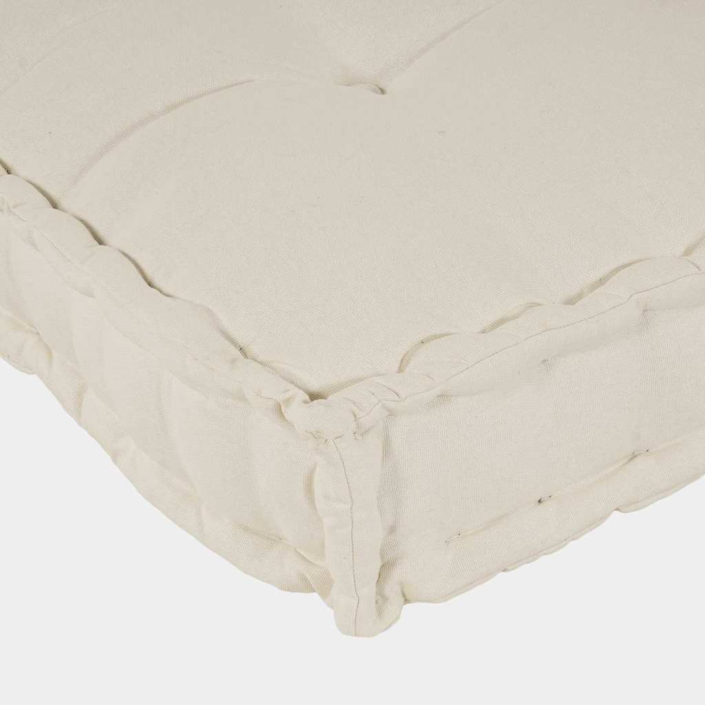 Cuscino per Divano Pallet 2 pz Tessuto Crema 120 x 80 x 38 cm