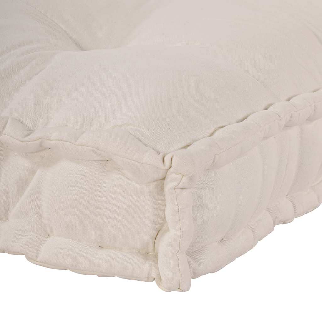 Cuscino per Divano Pallet Crema 120 x 80 x 12 cm Tessuto