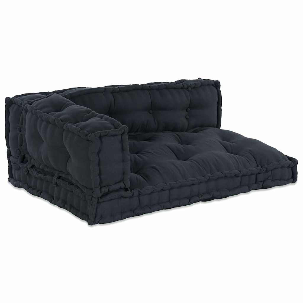 Cuscino per Divano Pallet 3 pz Tessuto Antracite