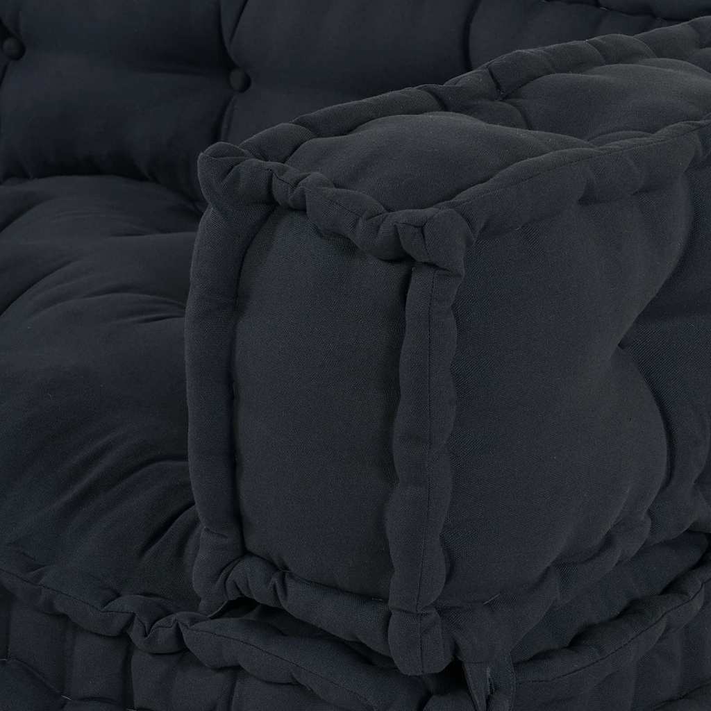 Cuscino per Divano Pallet 3 pz Tessuto Antracite
