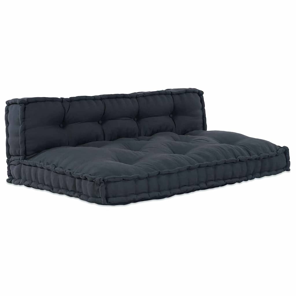 Cuscino per Divano Pallet 2 pz Tessuto Antracite