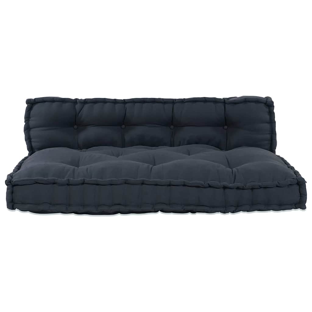 Cuscino per Divano Pallet 2 pz Tessuto Antracite