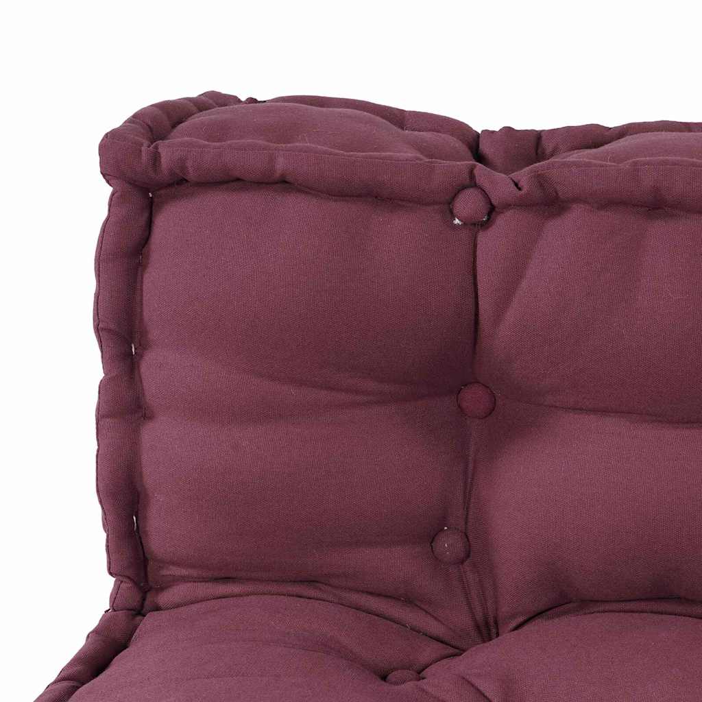 Cuscino per Divano Pallet 3 pz Tessuto Bordeaux