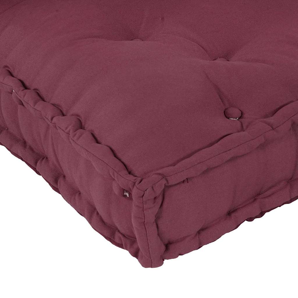 Cuscino per Divano Pallet 3 pz Tessuto Bordeaux