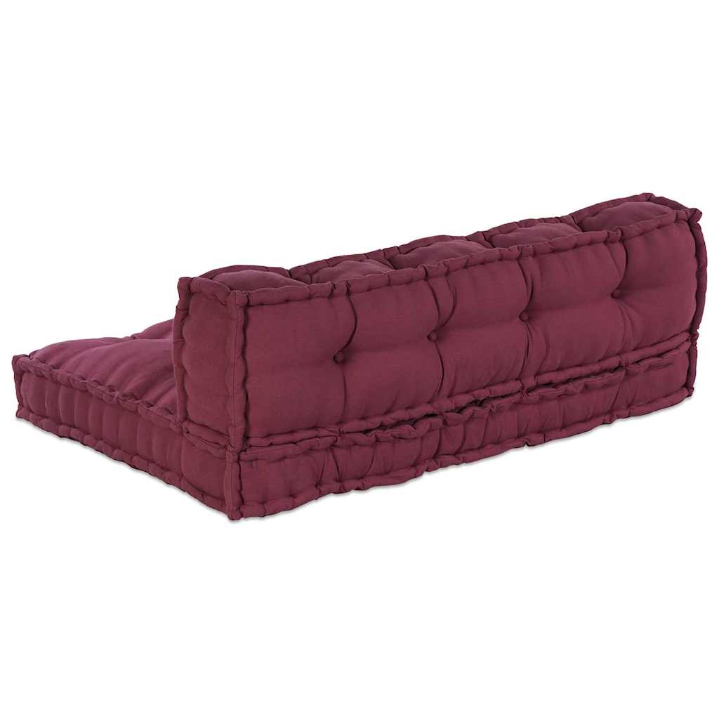 Cuscino per Divano Pallet 2 pz Tessuto Bordeaux