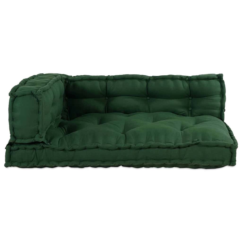 Cuscino per Divano Pallet 3 pz Tessuto Verde 120 x 80 x 38 cm
