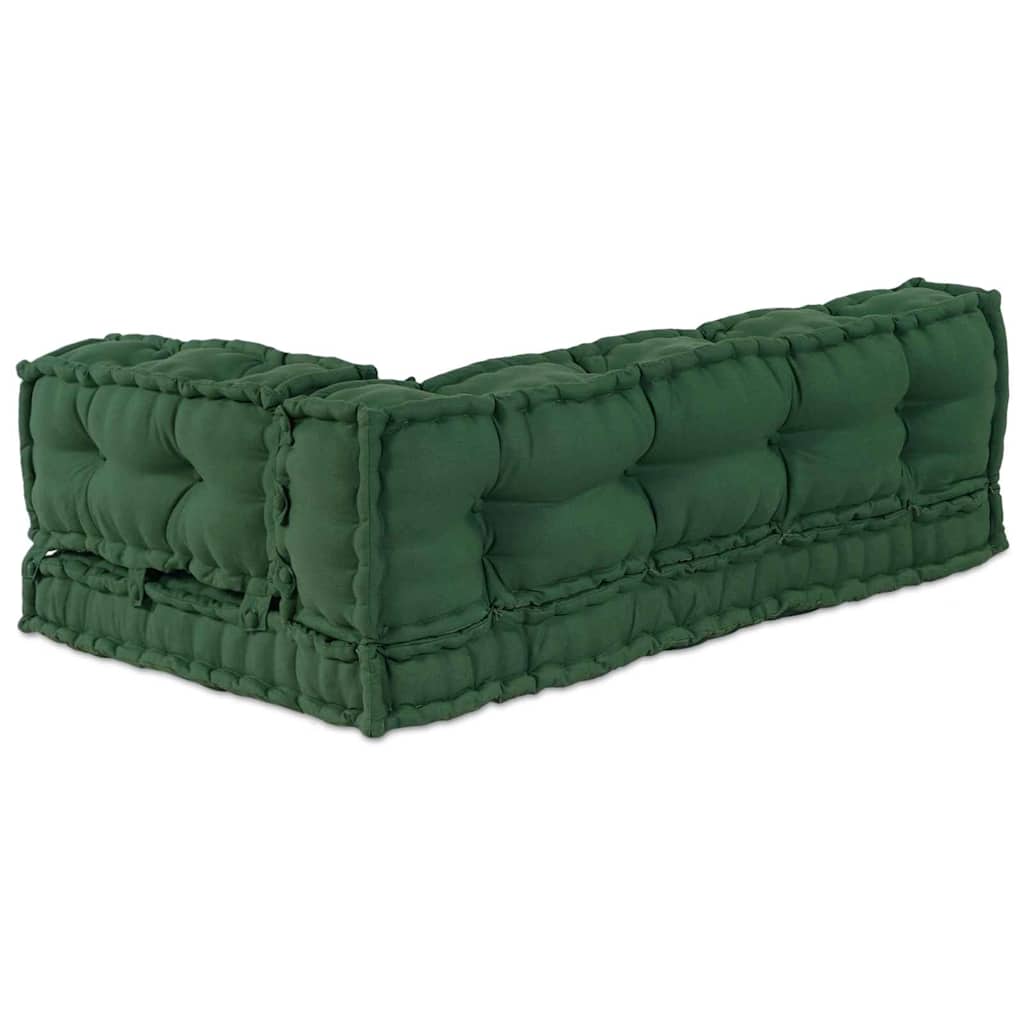 Cuscino per Divano Pallet 3 pz Tessuto Verde 120 x 80 x 38 cm