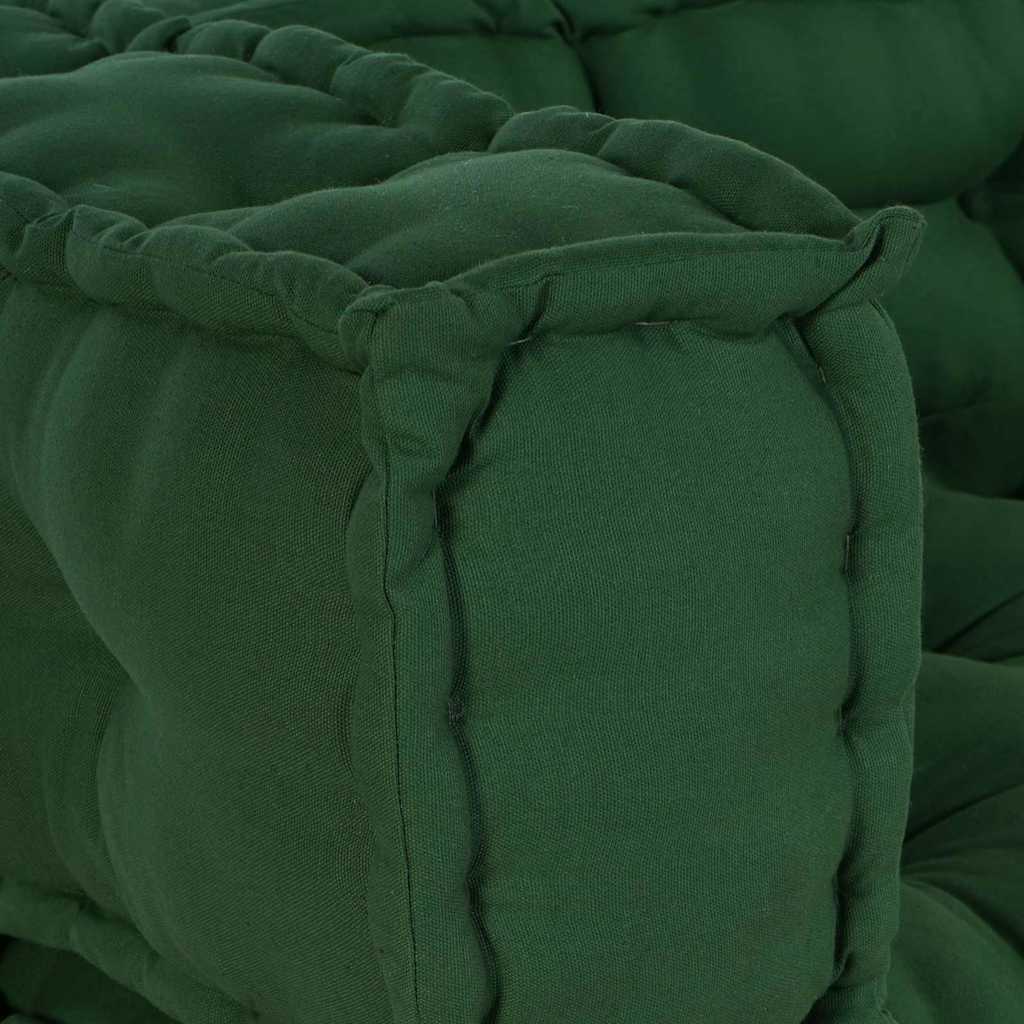 Cuscino per Divano Pallet 3 pz Tessuto Verde 120 x 80 x 38 cm