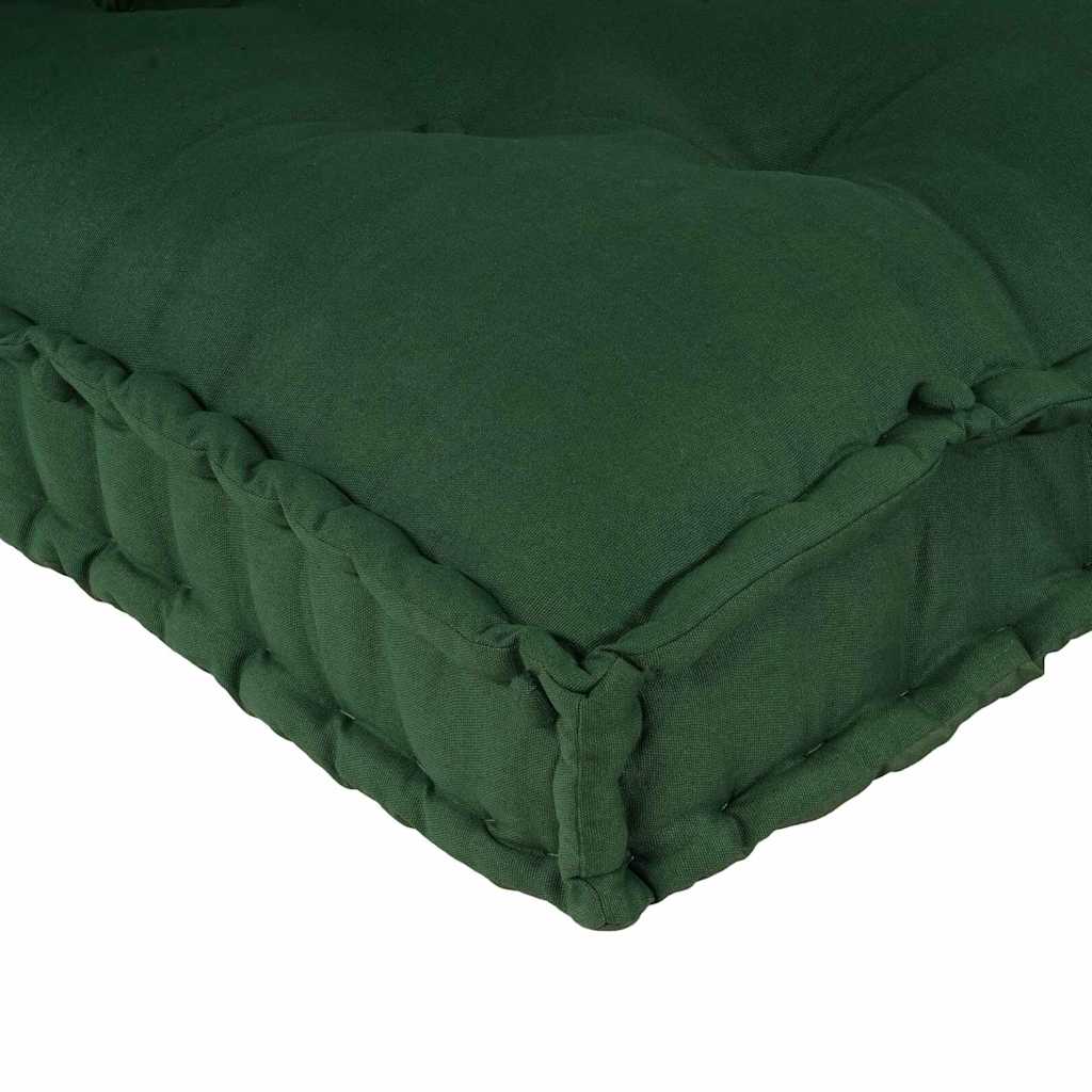 Cuscino per Divano Pallet 3 pz Tessuto Verde 120 x 80 x 38 cm