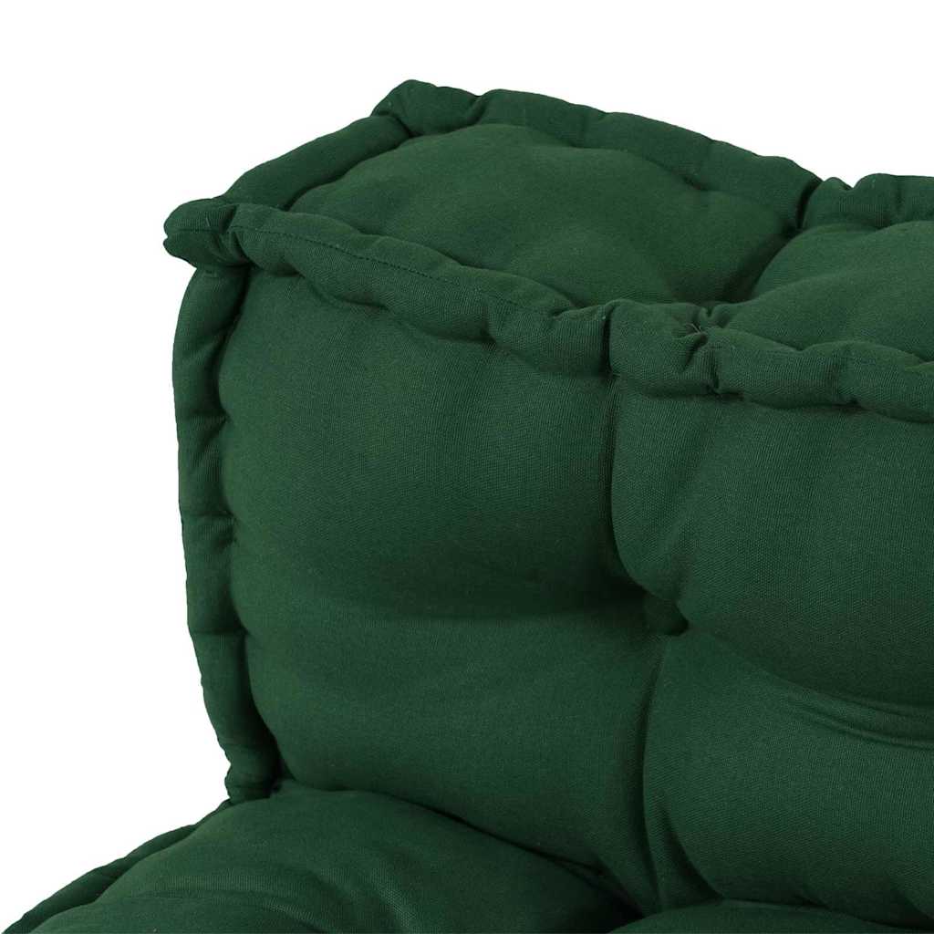 Cuscino per Divano Pallet 2 pz Tessuto Verde 120 x 80 x 38 cm