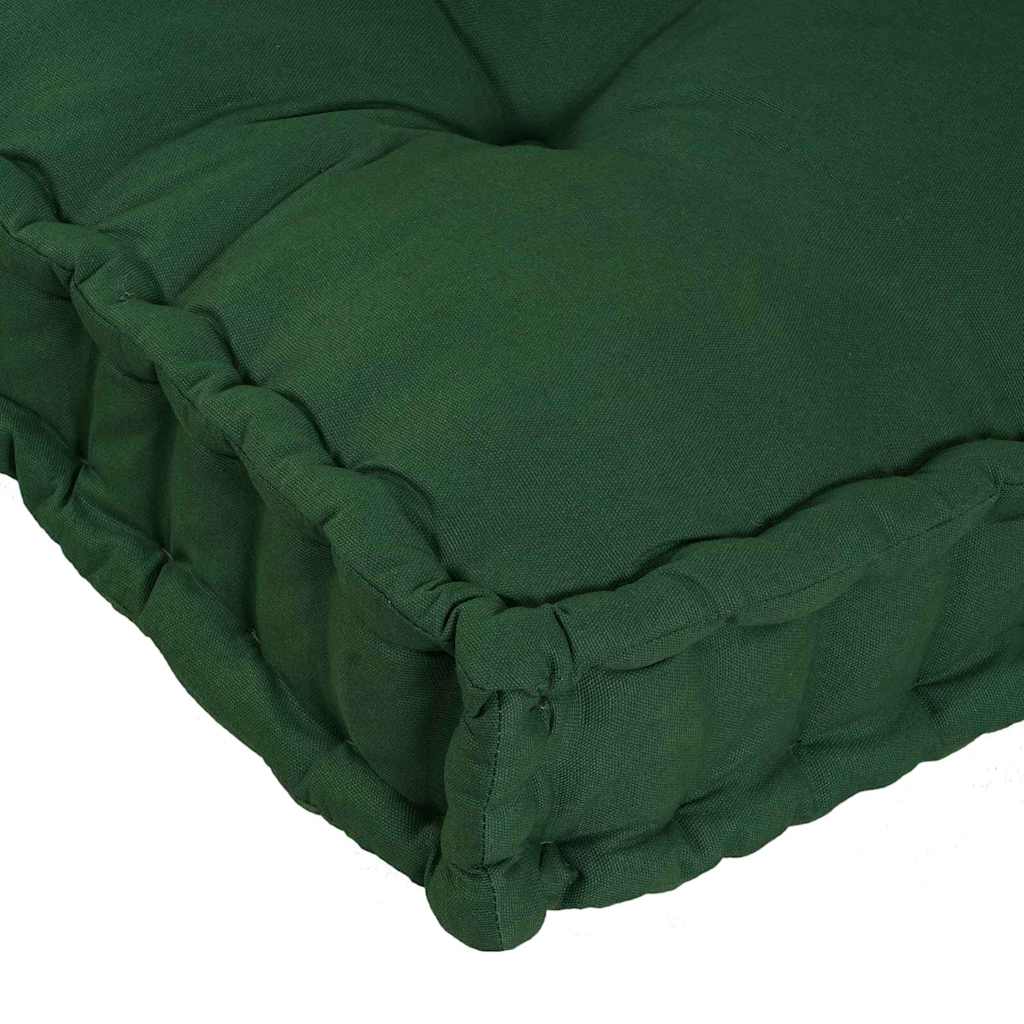 Cuscino per Divano Pallet 2 pz Tessuto Verde 120 x 80 x 38 cm