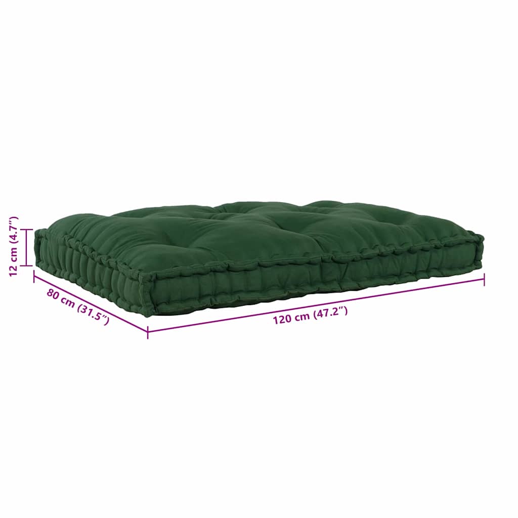 Cuscino per Divano Pallet Verde 120 x 80 x 12 cm Tessuto