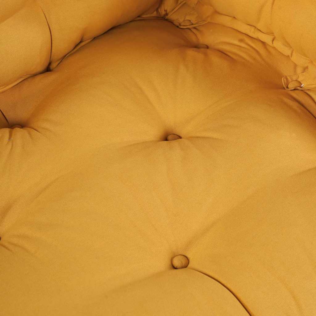Cuscino per Divano Pallet 2 pz Tessuto Giallo 120 x 80 x 38 cm