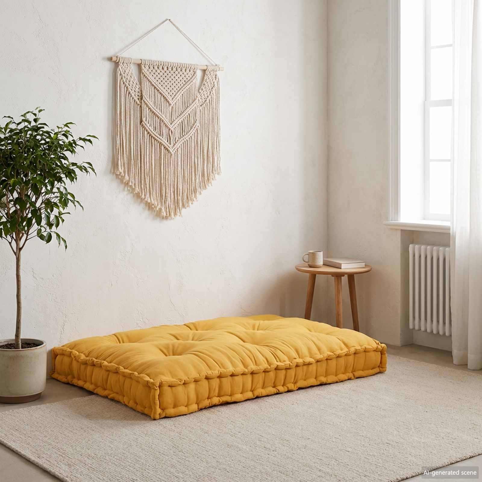 Cuscino per Divano Pallet Giallo 120 x 80 x 12 cm Tessuto