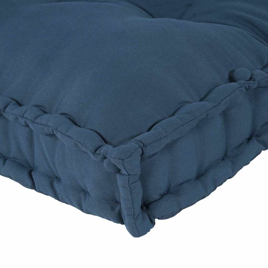 Cuscino per Divano Pallet 3 pz Tessuto Indaco 120 x 80 x 38 cm