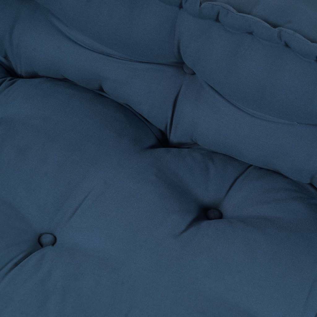 Cuscino per Divano Pallet 2 pz Tessuto Indaco 120 x 80 x 38 cm