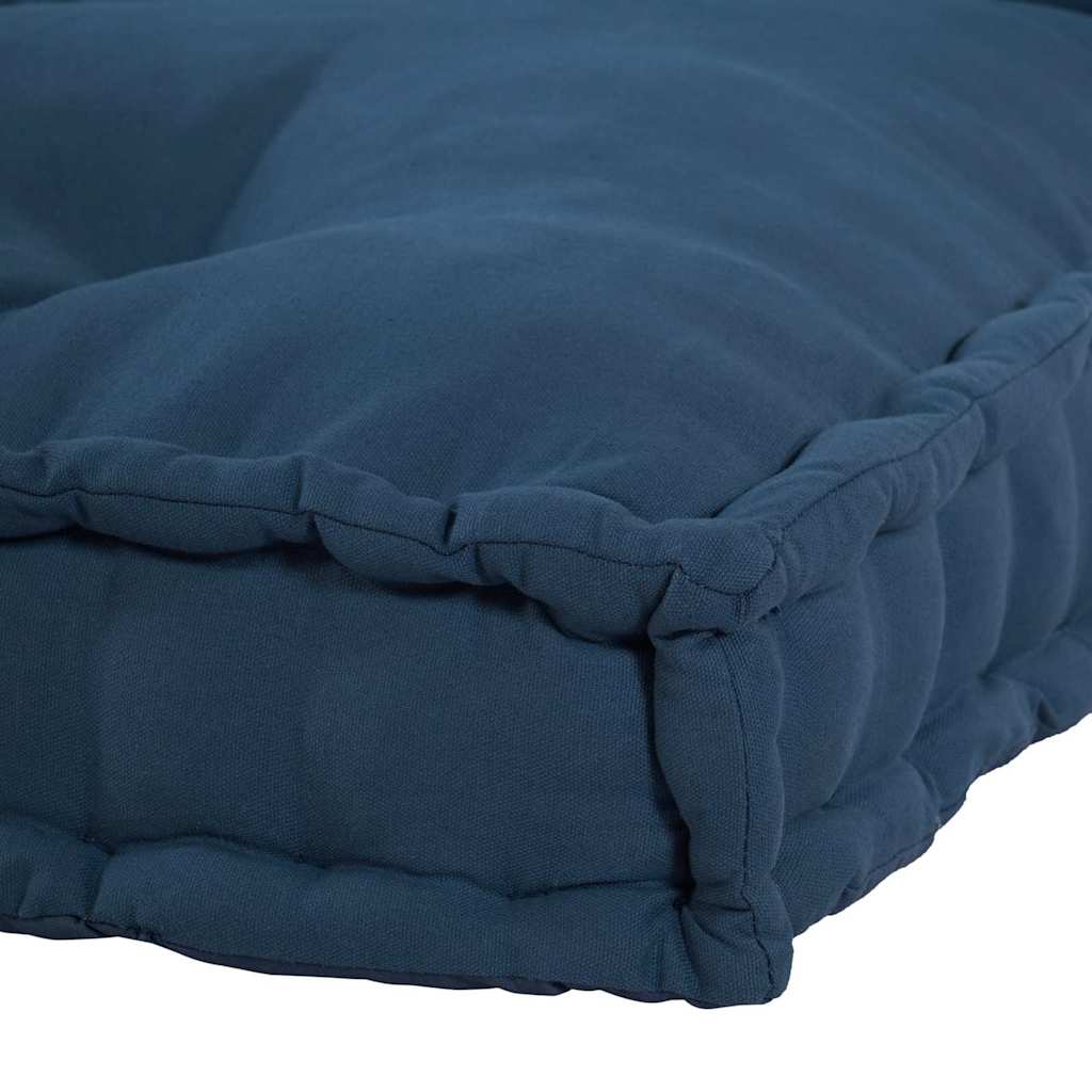 Cuscino per Divano Pallet 2 pz Tessuto Indaco 120 x 80 x 38 cm