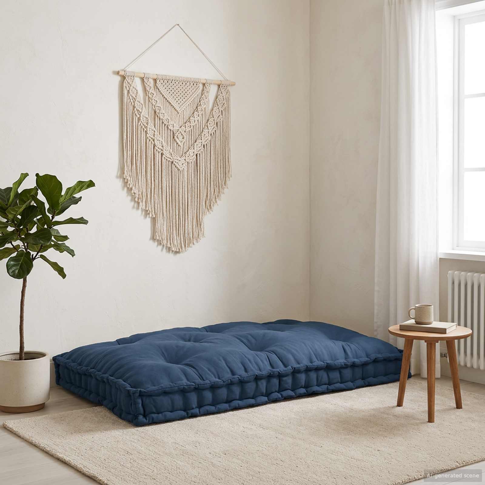 Cuscino per Divano Pallet Indaco 120 x 80 x 12 cm Tessuto