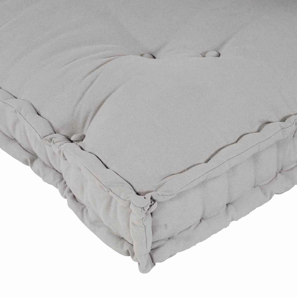 Cuscino per Divano Pallet 3 pz Tessuto Grigio 120 x 80 x 38 cm