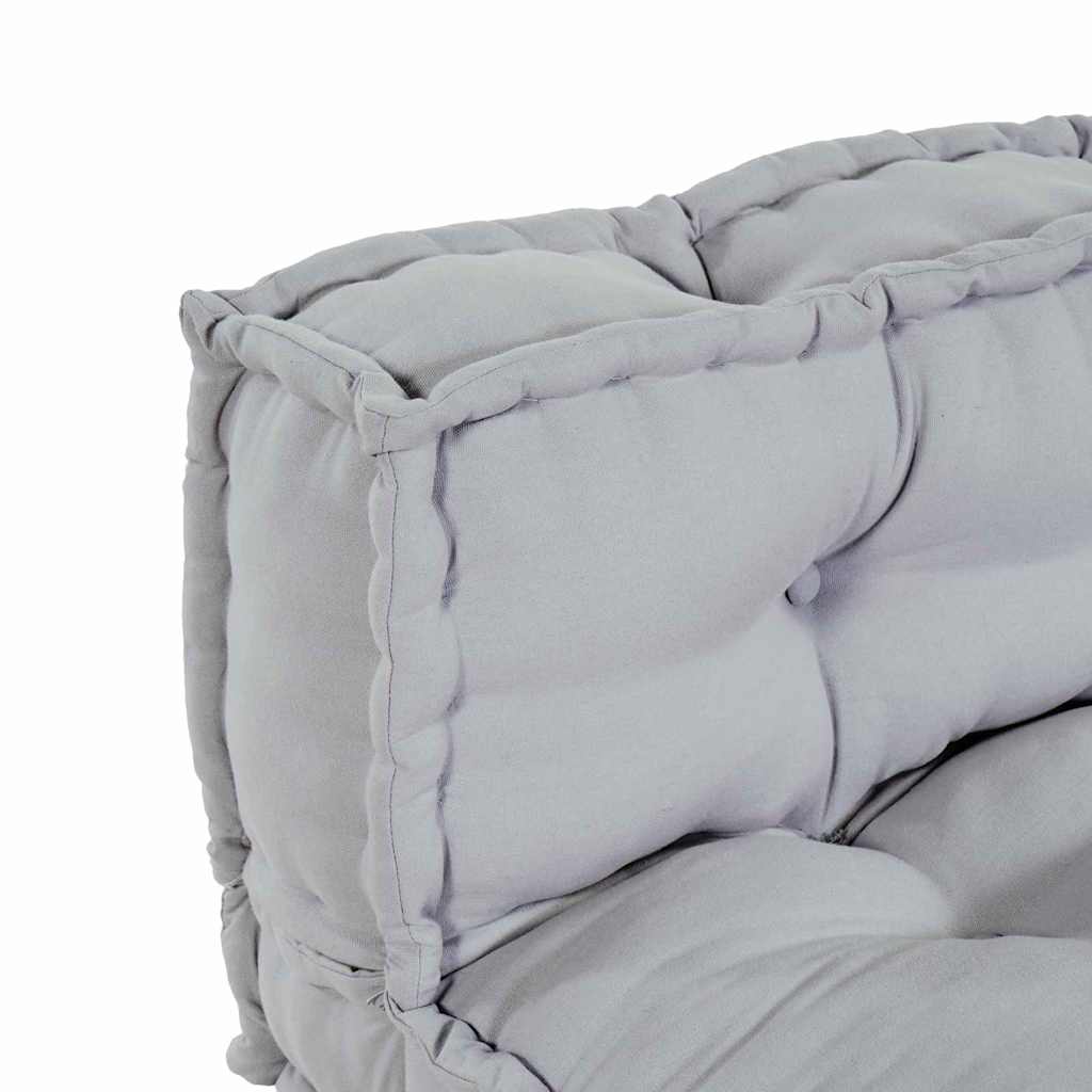 Cuscino per Divano Pallet 2 pz Tessuto Grigio 120 x 80 x 38 cm
