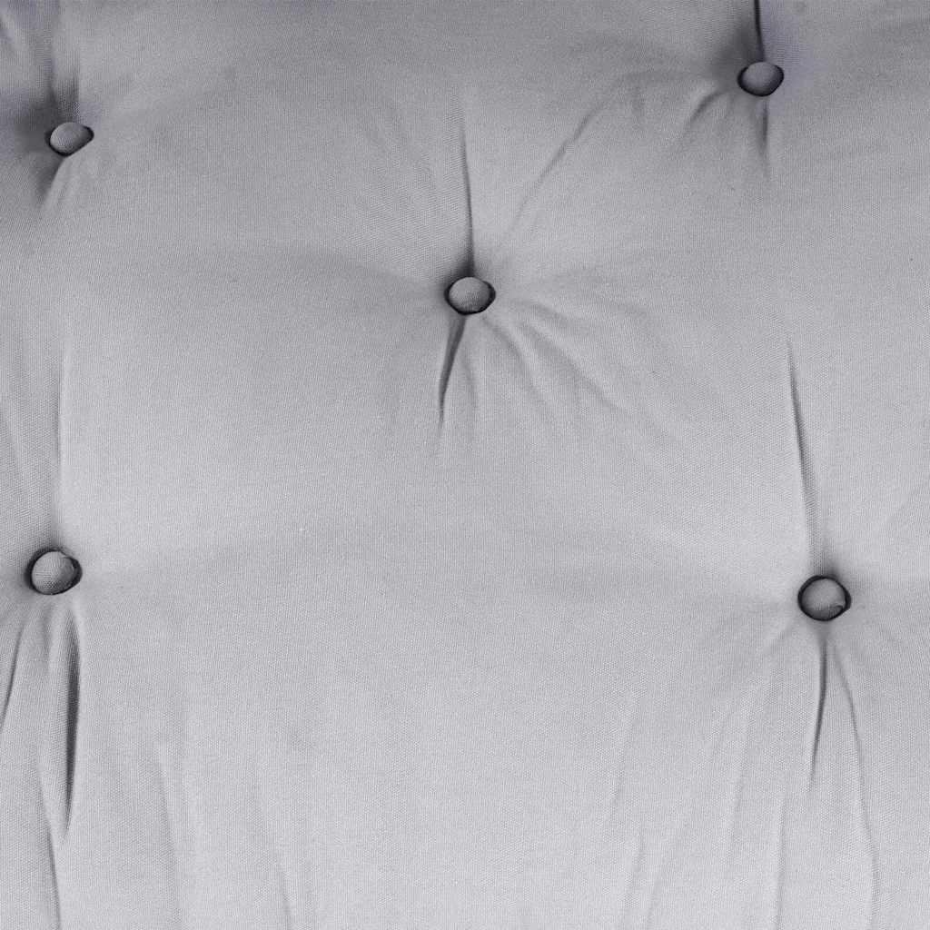Cuscino per Divano Pallet 2 pz Tessuto Grigio 120 x 80 x 38 cm