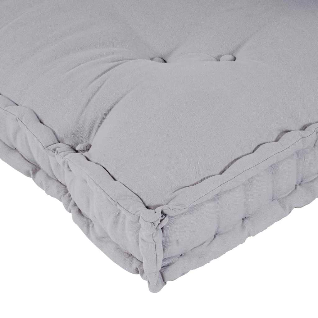 Cuscino per Divano Pallet 2 pz Tessuto Grigio 120 x 80 x 38 cm