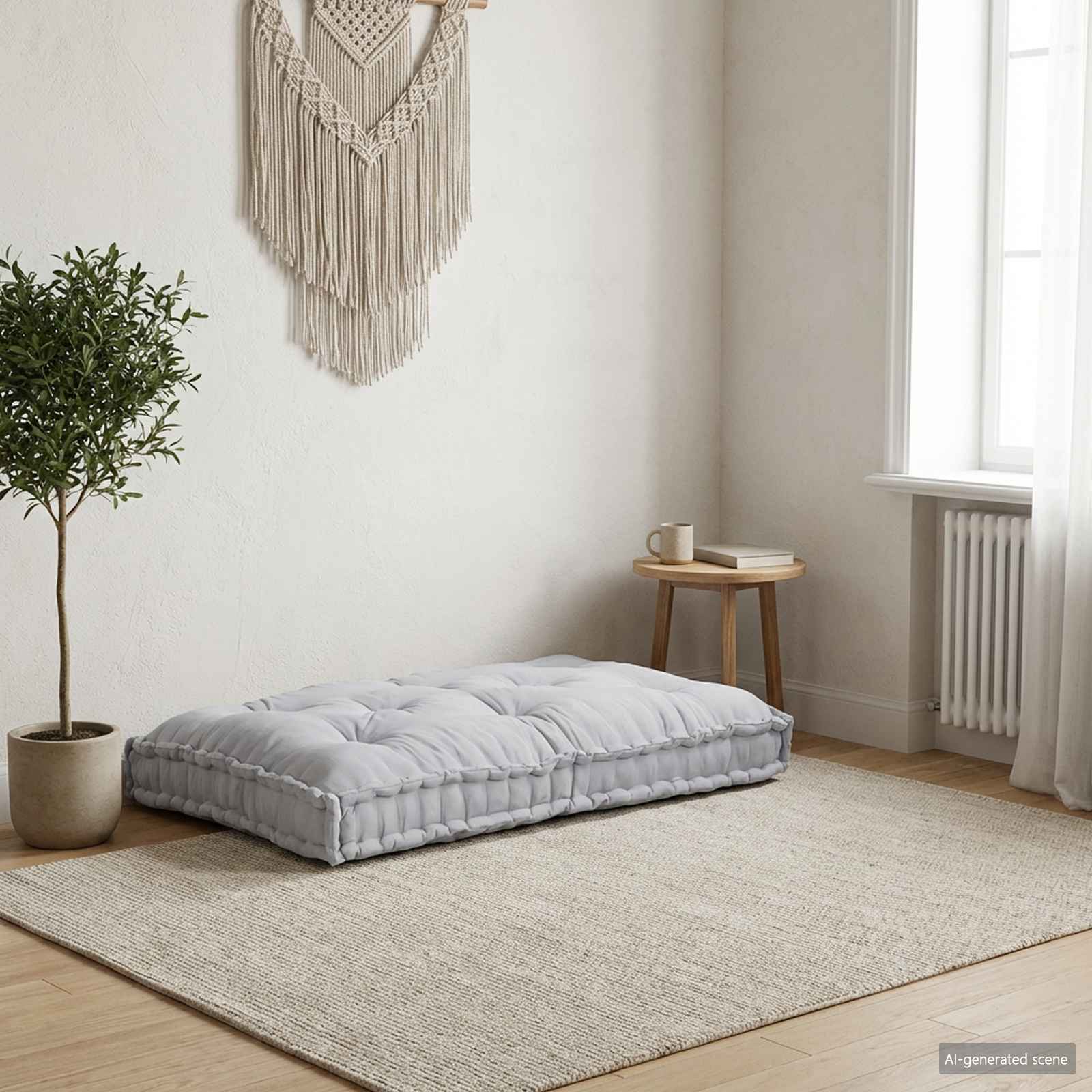 Cuscino per Divano Pallet Grigio 120 x 80 x 12 cm Tessuto
