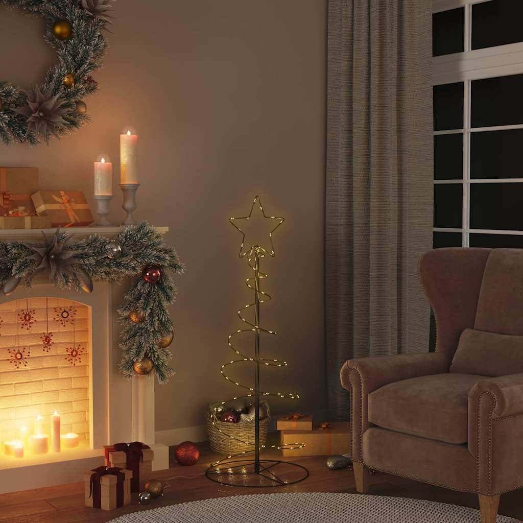 Albero di Natale a LED 80 LED Bianco Caldo 120 cm