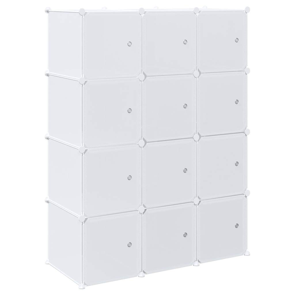 Organizzatore Portaoggetti con 12 Cubi e Aste per Appendere PP
