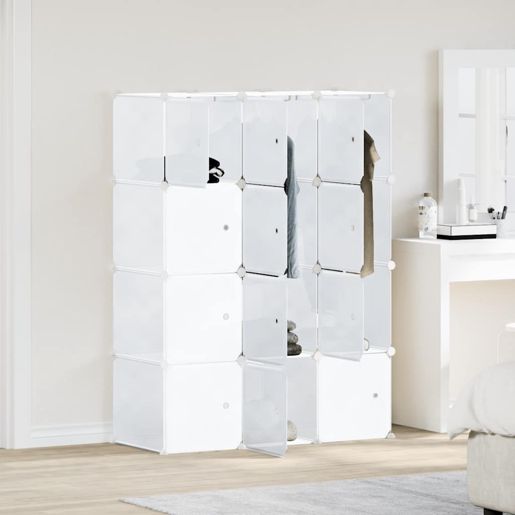 Organizzatore Portaoggetti con 12 Cubi e Aste per Appendere PP