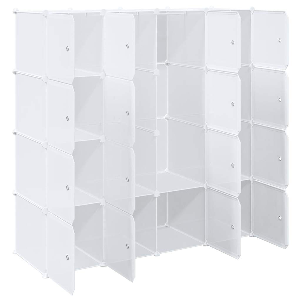 Organizzatore Portaoggetti con 16 Cubi e Aste per Appendere PP