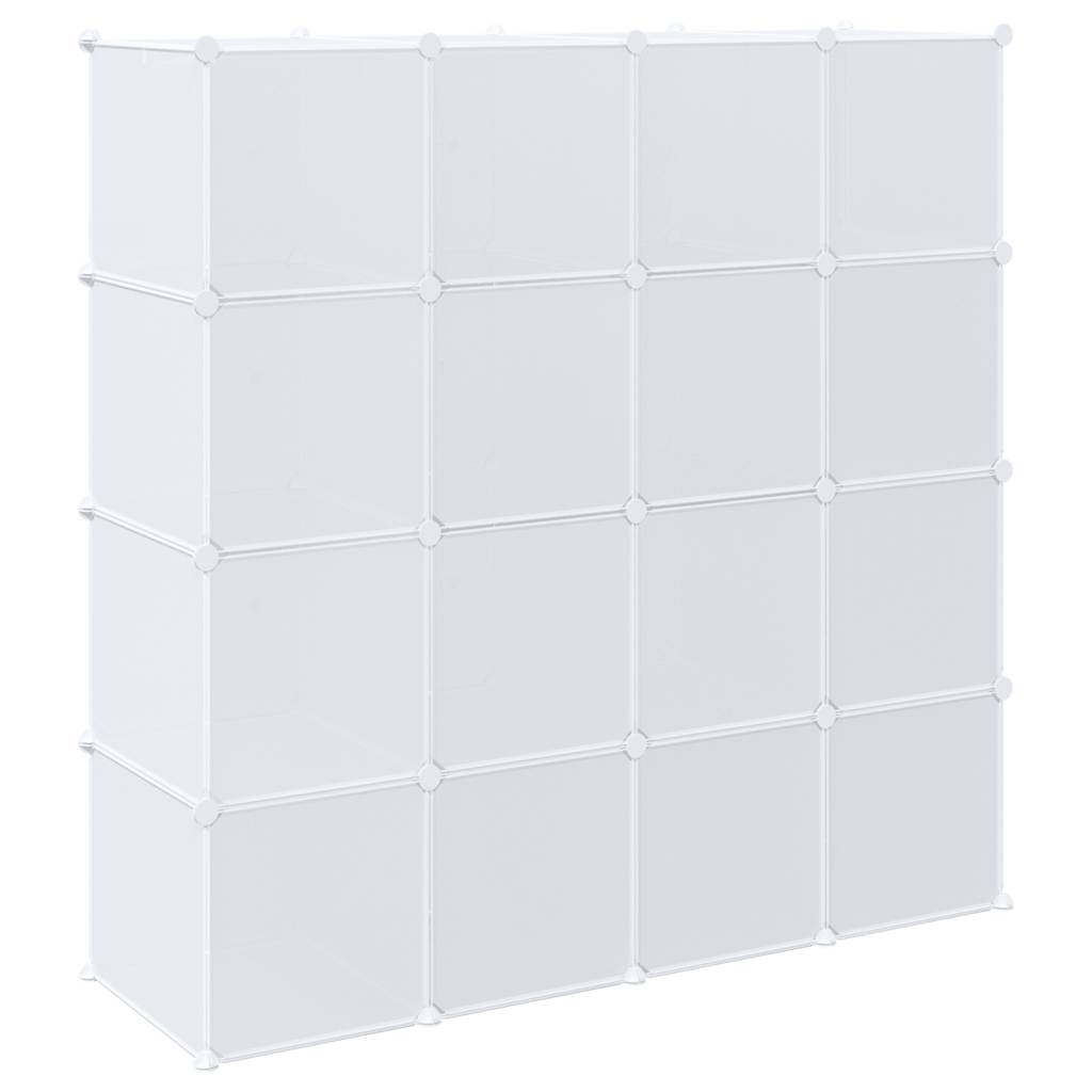 Organizzatore Portaoggetti con 16 Cubi e Aste per Appendere PP