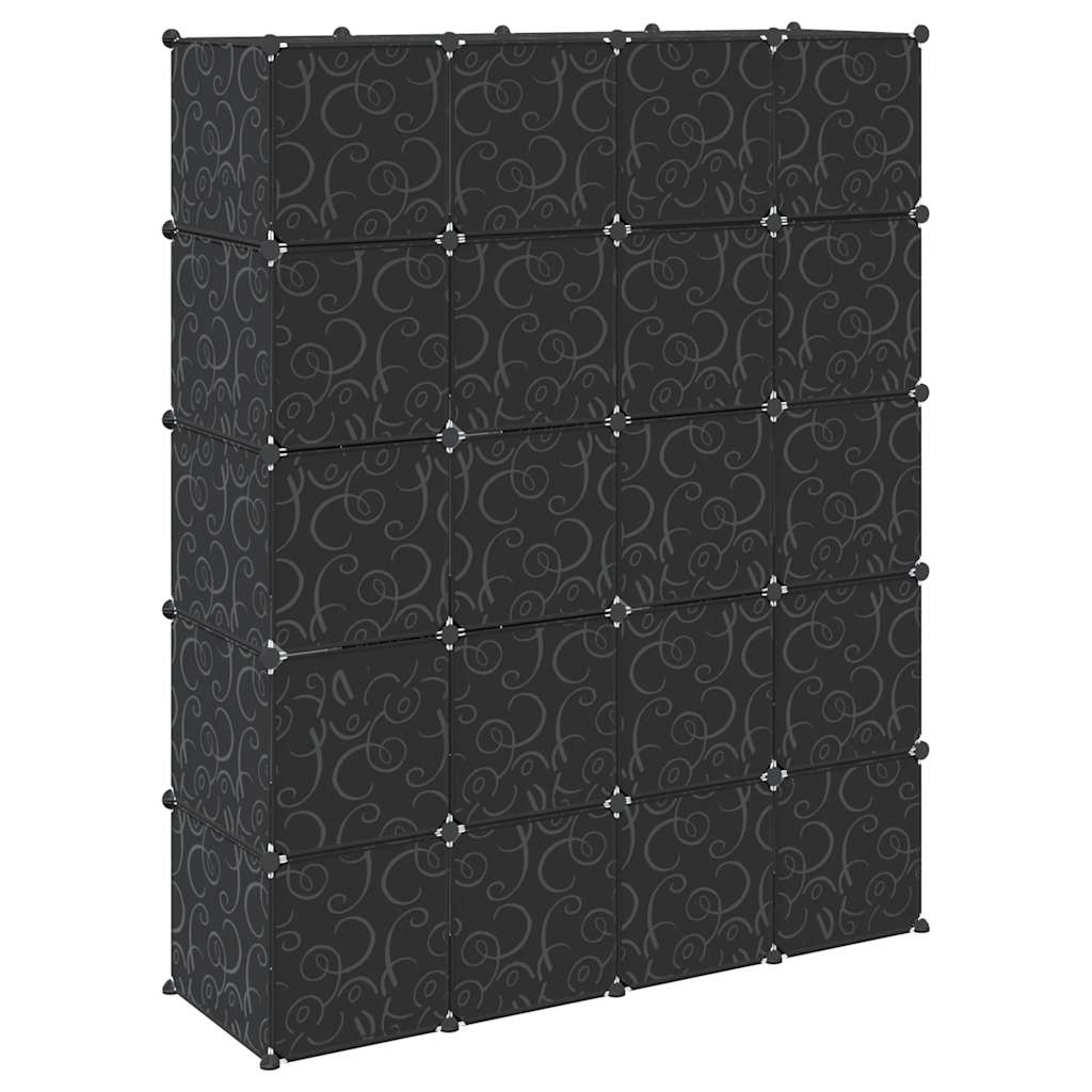 Organizzatore Portaoggetti con 20 Cubi e Aste per Appendere PP