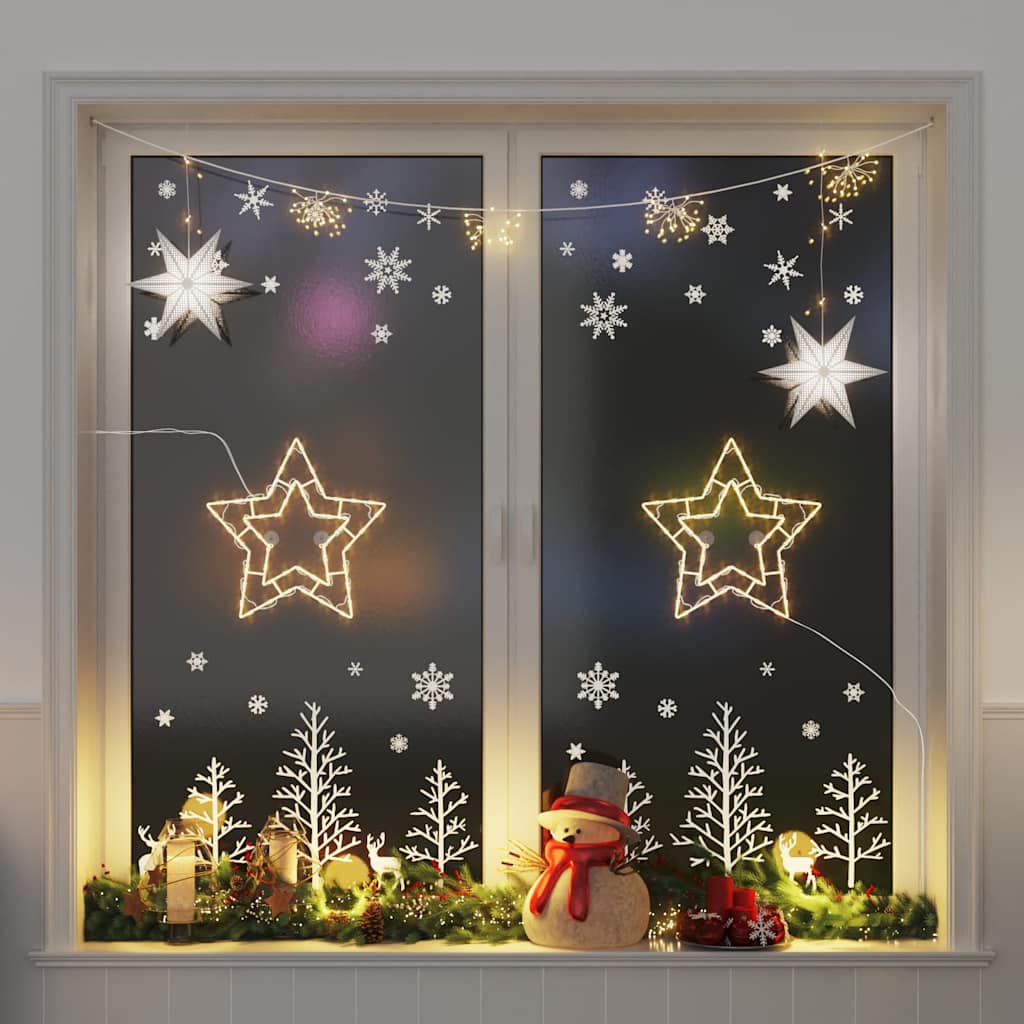 Luci di Natale Stella Silhouette 2 pz 50 LED Bianco Caldo
