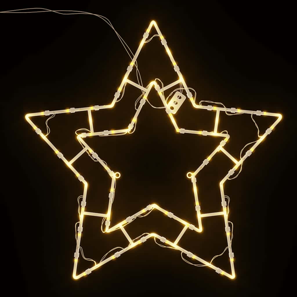 Luci di Natale Stella Silhouette 2 pz 50 LED Bianco Caldo