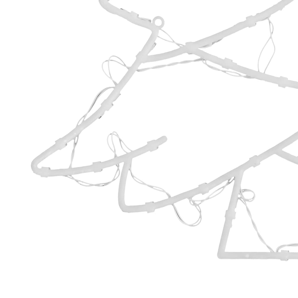 Luci di Natale Albero di Silhouette 2 pz 50 LED Bianco Caldo
