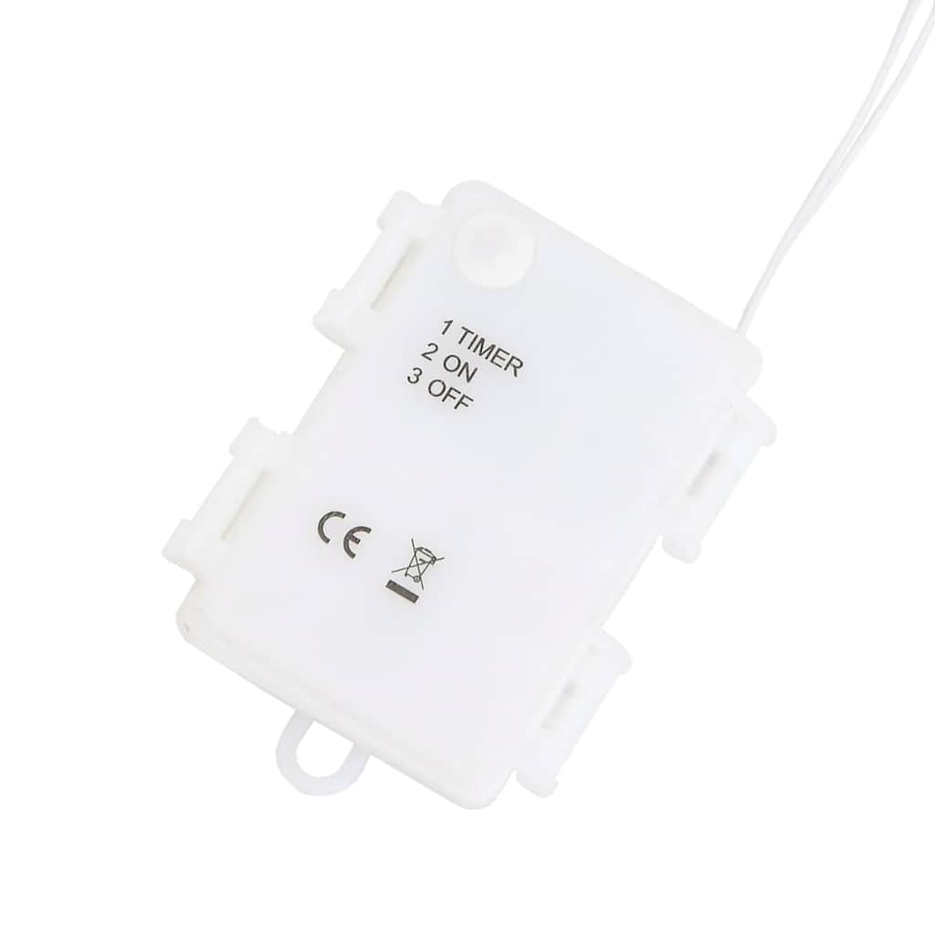Luci di Natale Babbo Natale 2 pz 35 LED Bianco Caldo