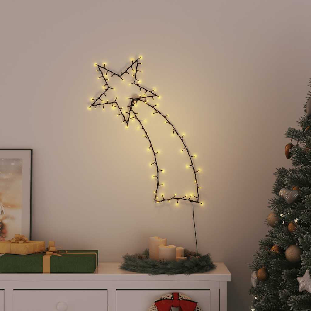 Luci di Natale Stella Cadente Silhouette 115 LED Bianco Caldo