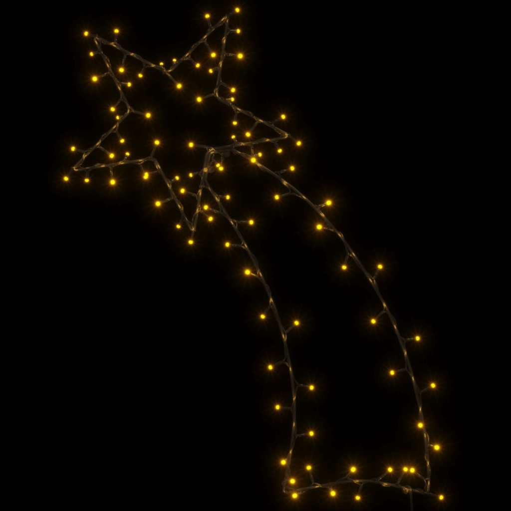 Luci di Natale Stella Cadente Silhouette 115 LED Bianco Caldo