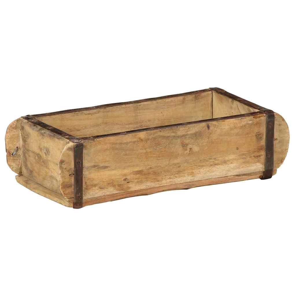 Vassoio 4 pz Marrone 30 x 15 x 9 cm Legno Recuperato Massello