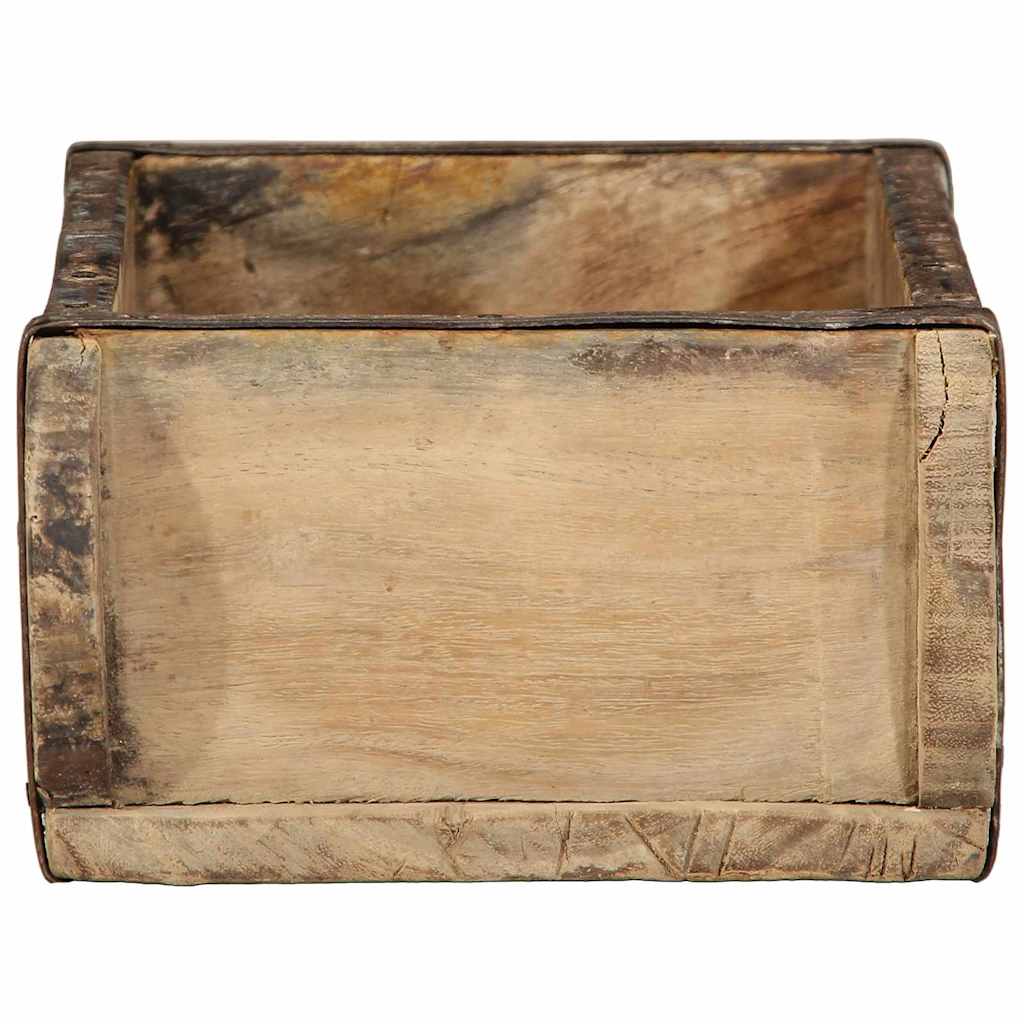 Vassoio 4 pz Marrone 30 x 15 x 9 cm Legno Recuperato Massello