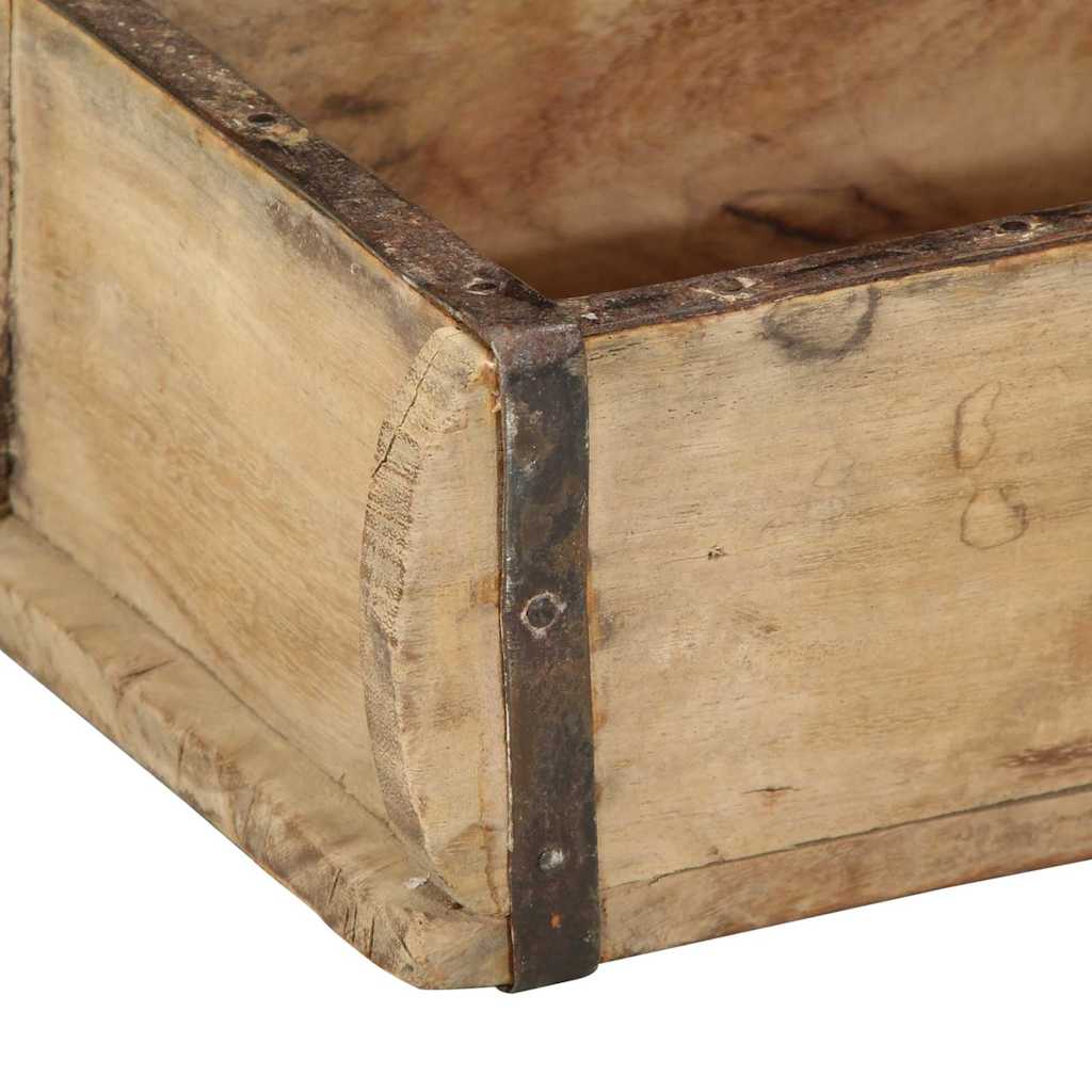 Vassoio 4 pz Marrone 30 x 15 x 9 cm Legno Recuperato Massello
