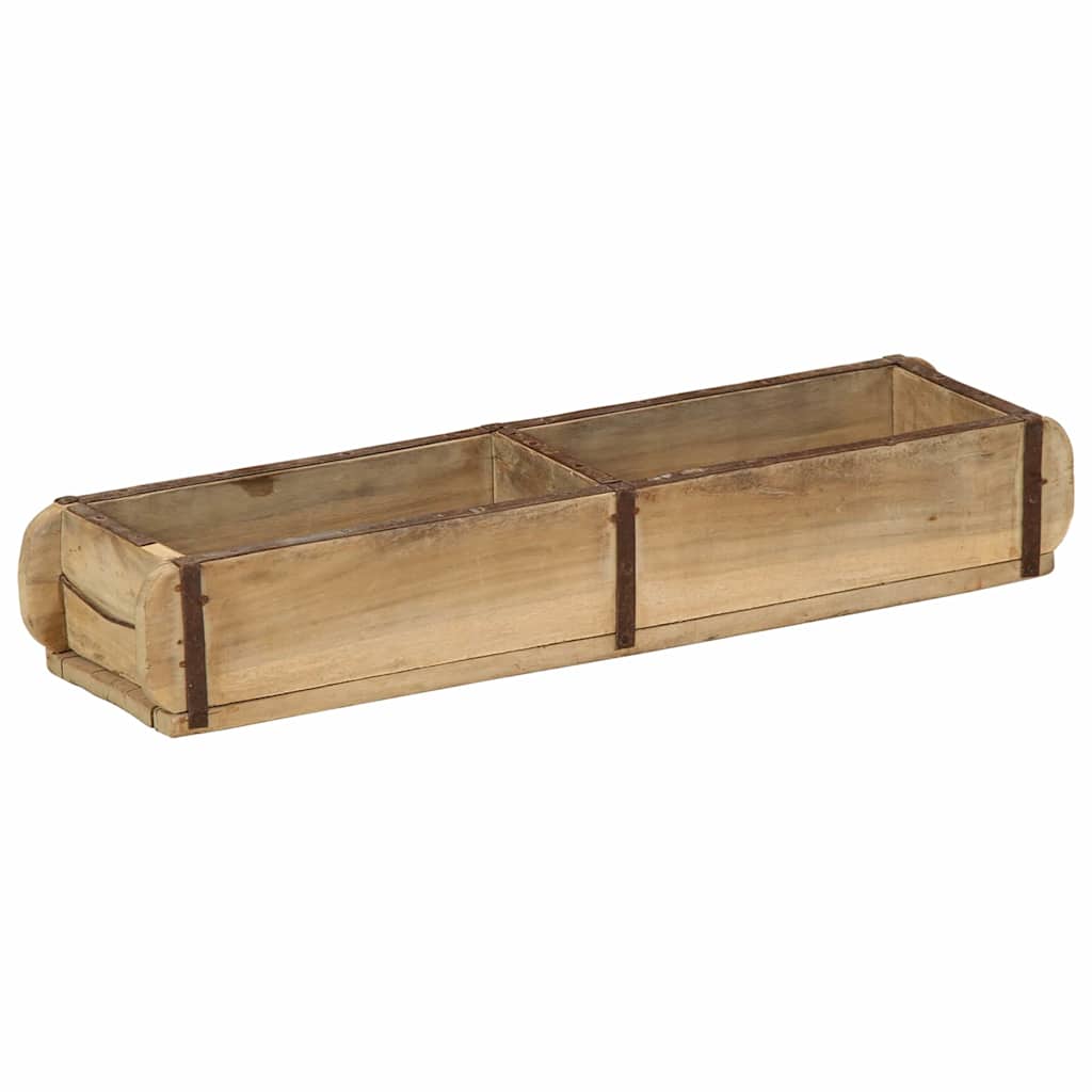 Vassoio Marrone 57 x 15 x 9 cm Legno Recuperato Massello