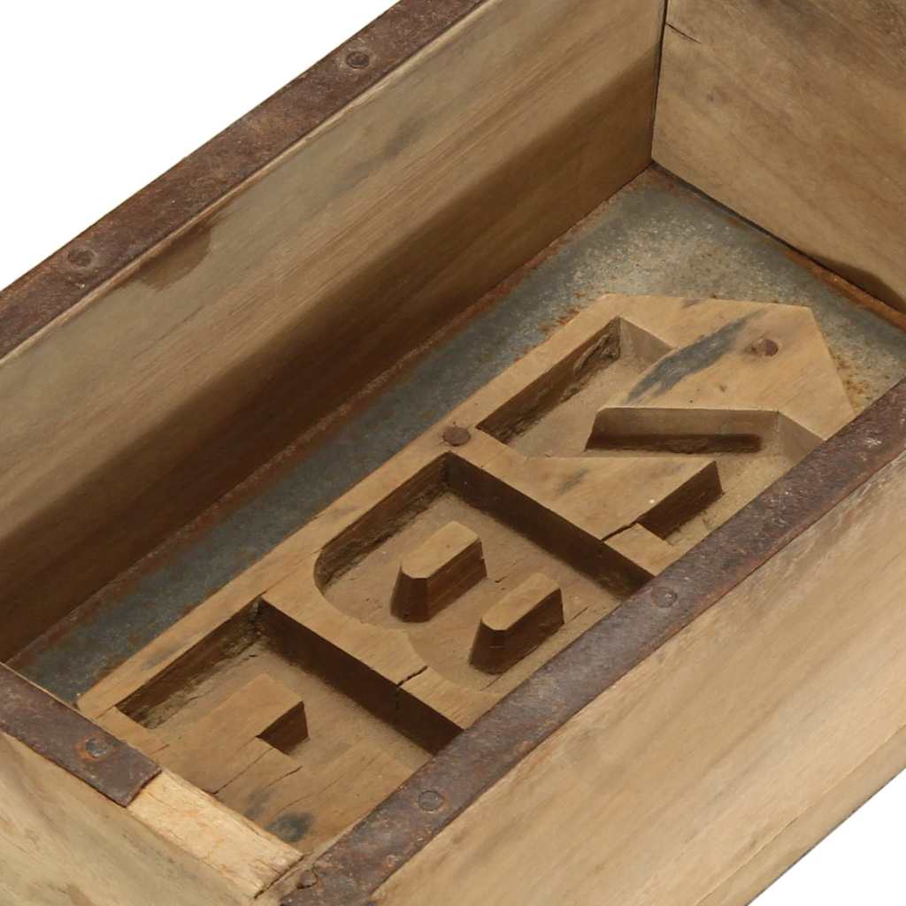 Vassoio Marrone 57 x 15 x 9 cm Legno Recuperato Massello