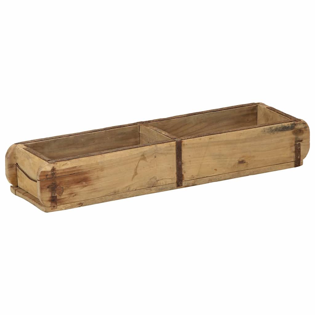 Vassoio Marrone 57 x 15 x 9 cm Legno Recuperato Massello